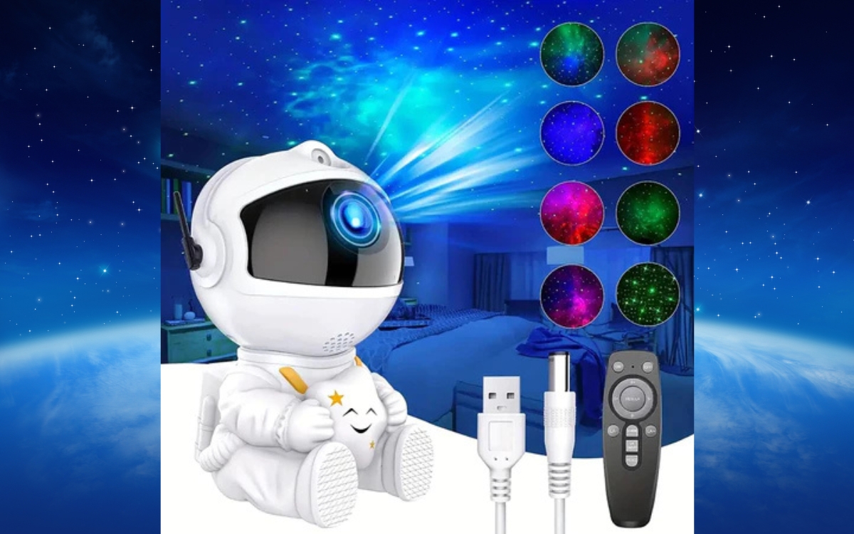 Sorteio Espacial: Mini Projetor De Luz Noturna Estrela De Astronauta